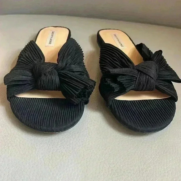 Womens SAK’S Fifth Avenue black bow flats size 7 - Picture 5 of 6